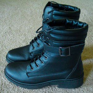 NEW Lord & Taylor Wanted womens 6.5 black combat boots grunge cosplay goth punk